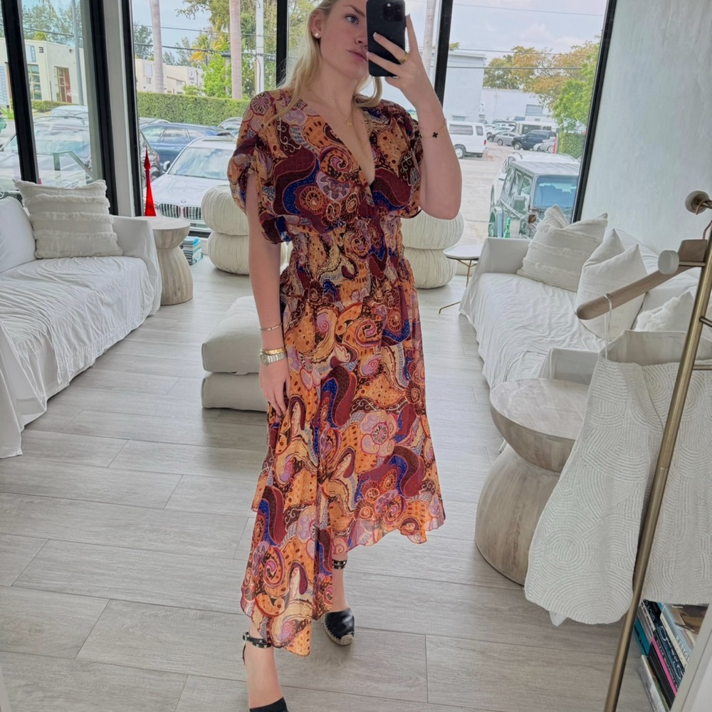 A.L.C. Multicolor Paisley Maxi Dress